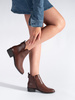 Sergio Leone Cozy Low-Cut Brown Booties