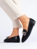 Elegant black loafers with embellishments