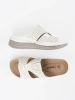 White comfortable slides with cutouts