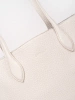 Light beige faux leather shopper bag