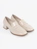 Women's light beige loafers