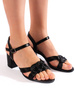 Chic Black Block Heel Sandals