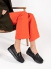 Stylish black women's loafers