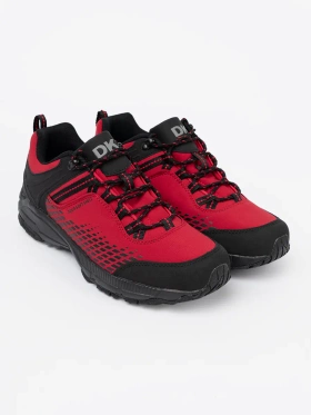 Buty trekkingowe męskie na grubej podeszwie DK czerwone Aqua Softshell