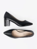 Black Pumps on an Impressive Column Heel
