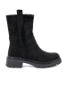 Black ankle boots with thick sole