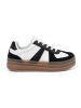 Black and white platform sneakers