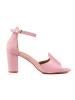 Różowe sandały damskie na słupku W. Potocki