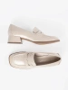Women's light beige loafers