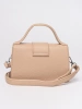 Small Beige Handbag with Handle