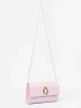 Pink clutch with silver elements
