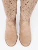 Suede Beige Over-the-Knee Boots
