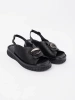Elegant Black Leather Sandals
