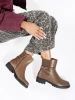 High Brown Ankle Boots