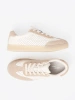 Women's Perforated Light Beige Sneakers