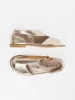 Golden Women's Sandals with Cutouts