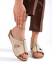 Comfortable Wedge Sandals in Beige
