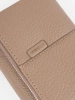 Small beige women's wallet made of eco-leather