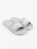 Light Grey Slippers with Text