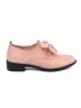 Light Pink Suede Loafers with Decorative Bow