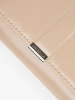 Women's beige faux leather wallet