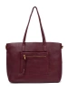Burgundy bag with gold elements