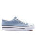 Sky Blue Classic Lace-Up Sneakers