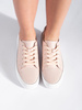 Pink Leather Perforated Sneakers by Sergio Leone