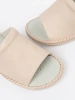 Light beige mules with leather insole