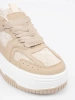 Sneakersy damskie z koronką beżowe