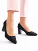 Sergio Leone Black Block Heel Shoes
