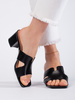Chic Black Heeled Slides