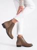 Warm Brown Zip-Up Flat Boots