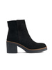 Chic Black Block Heel Ankle Boots