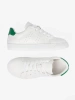 Classic white sneakers with a green accent