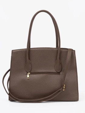 Textured Eco-Leather Shopper Bag