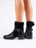 Women's ankle boots with a decorative strap