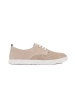 Beige perforated leather sneakers