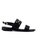 Black Sandals with Gold Accent by Potocki