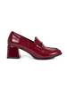 Chic Burgundy Loafers with Heel
