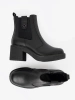 Elegant Black Ankle Boots with Elastic Insert by Sergio Leone