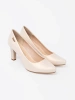 Sergio Leone Beige Column Heels