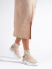 Beige Slip-On Sneakers with Stretchy Upper