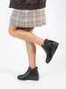 Cozy Black Wedge Ankle Boots