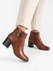 Warm Brown Ankle Boots with a Block Heel by Sergio Leone