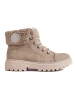 Beige Cozy Lined Ankle Boots
