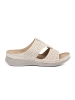 Light beige comfortable cut-out slides