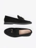Women's Black Suede Loafers