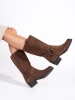 Cozy Brown Leather Western Boots by Sergio Leone