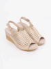 Gold wedge sandals